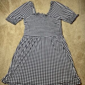 Draper James Jo Dee Dress, Navy/White Gingham, Size XL